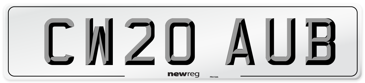 CW20 AUB Number Plate from New Reg